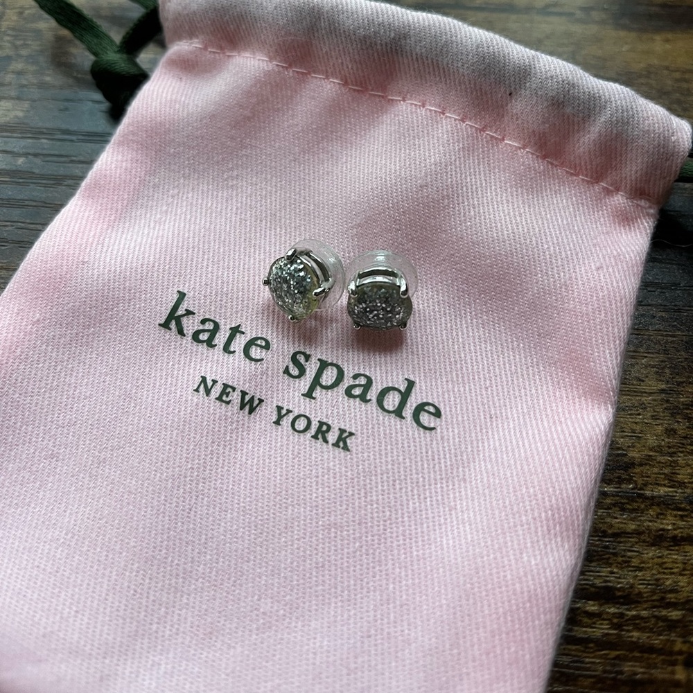 Kate spade glitter stud earrings